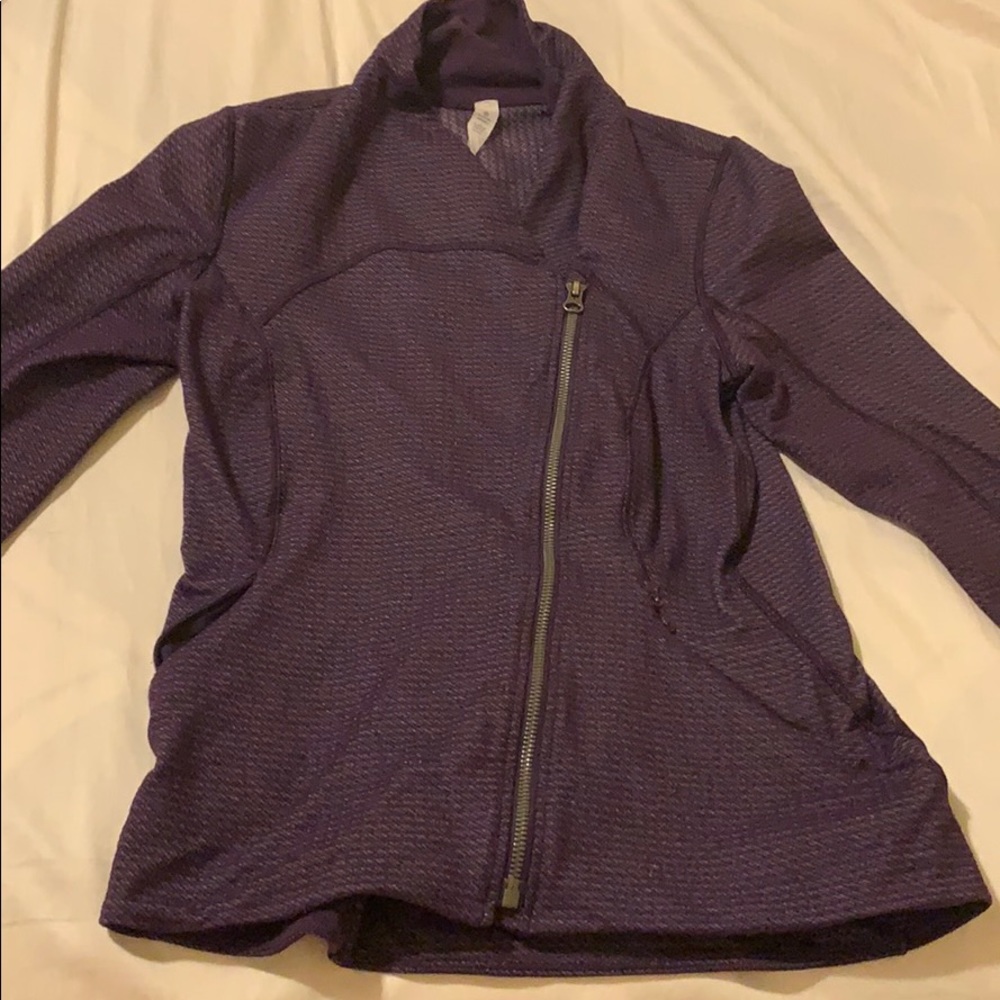 Purple lululemon side way zipper zippy